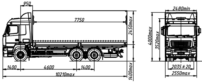 МАЗ-6312С9-521-010, МАЗ-6312С9-571-010
